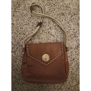 Vtg Marcolino By John Romain Handbag Purse Satchel Shoulder Bag Leather Brown